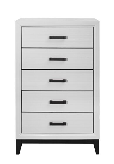 White contemporary style casual chest