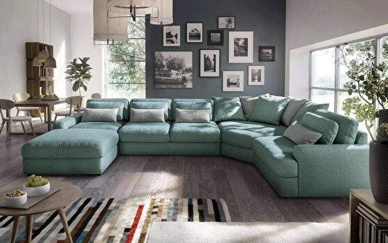 Contemporary family sectional sofa w/ bed option