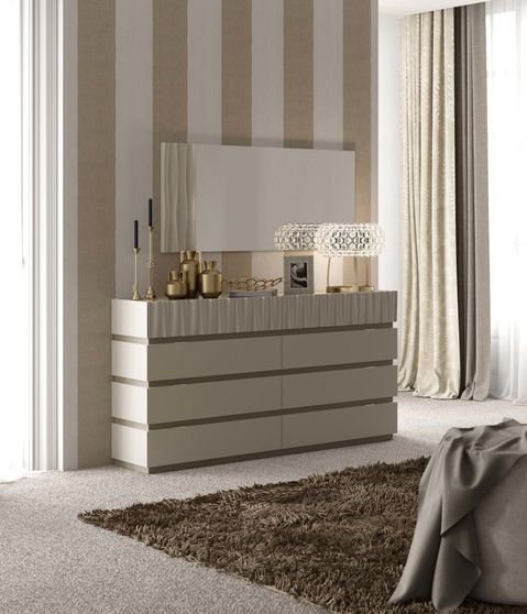 Contemporary light beige / tan dresser