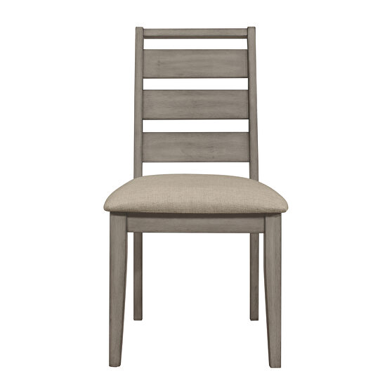Weathered gray finish side chair
