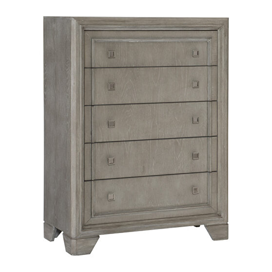 Driftwood gray finish traditional design chest