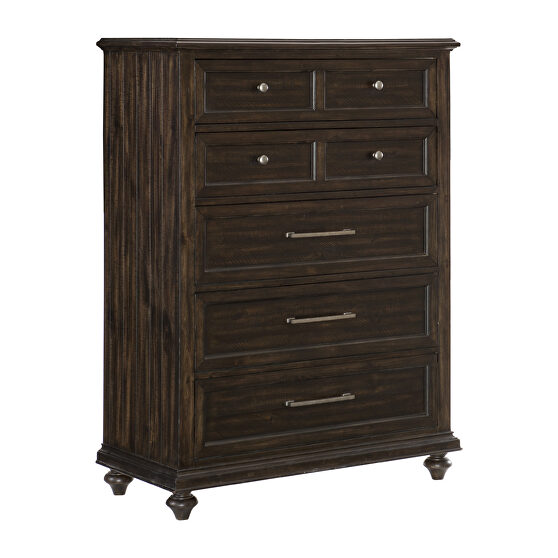 Driftwood charcoal finish solid transitional styling chest