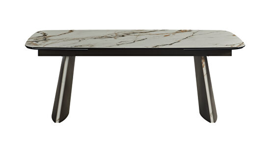 Matte ceramic top extension table