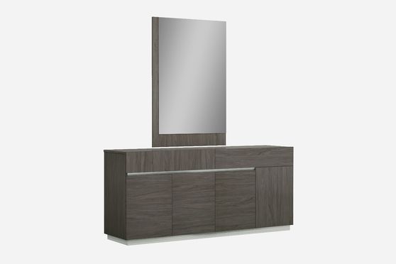 Contemporary gray laquer buffet / server