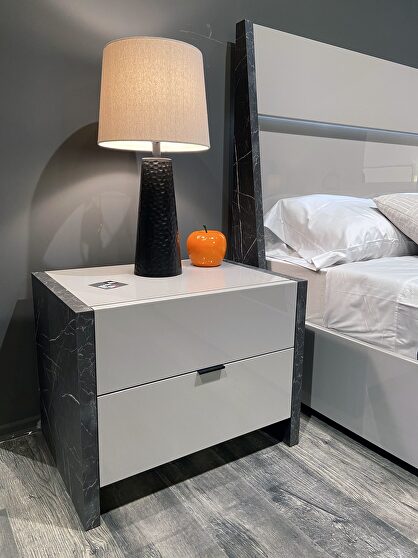 Gray contemporary stylish nightstand