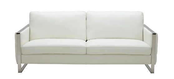 White contemporary leather sofa