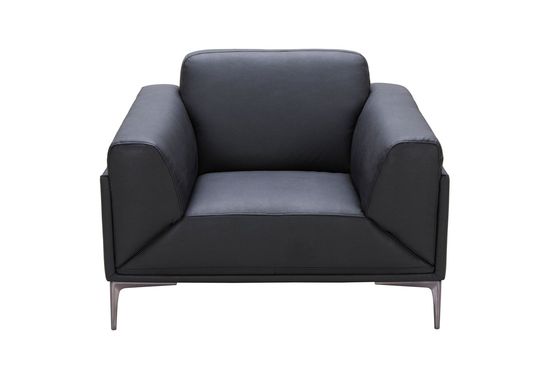 Black leather modern chair