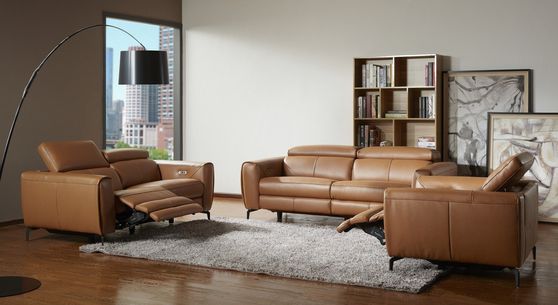 Premium Italian leather power motion sofa