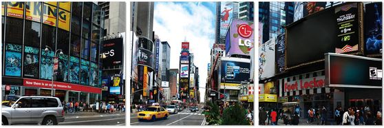 Times square 3pcs premium acrylic wall art