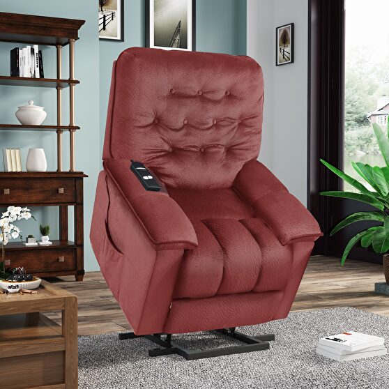 Power lift chair soft fabric upholstery recliner living room sofa chair with remote control