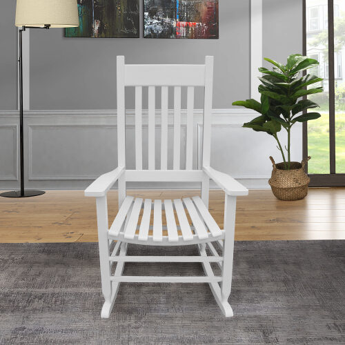 Wooden porch rocker chair white