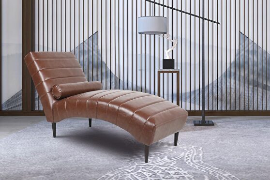 Brown luxury pu modern chaise lounge