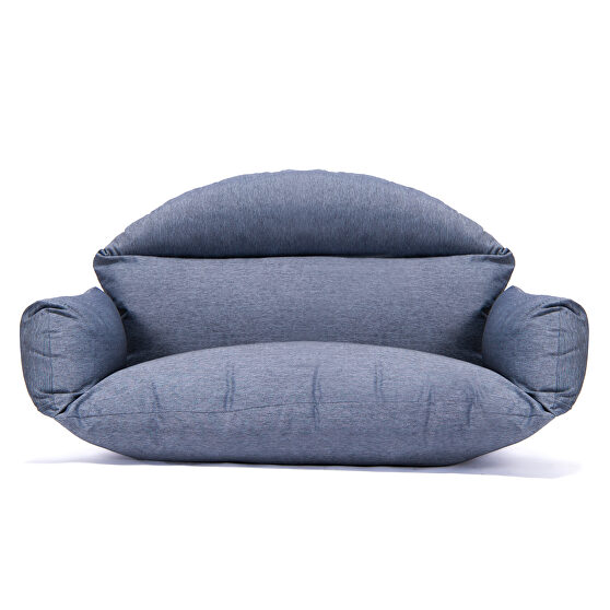 Charcoal finish hanging 2 person egg swing cushion