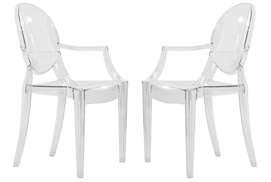 Clear acrylic modern chair/ set of 2