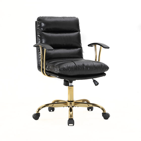 Black modern executive leather office chair