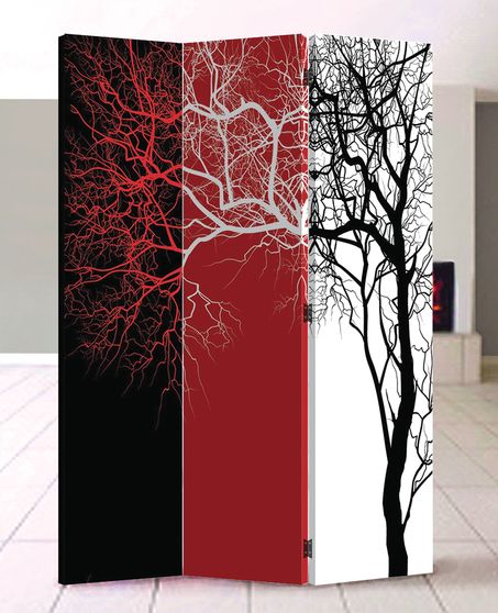 3-tier screen in 3 contrast colors screen