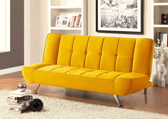 Contemporary stylish sofa bed in yellow