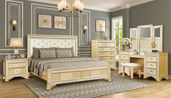 Classic champagne finish bed