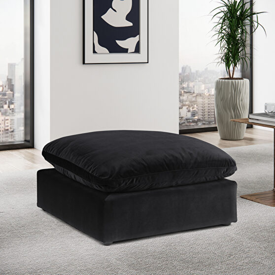 Modern velvet fabric modular ottoman