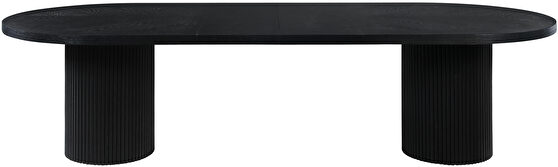 Oval natural grain dining table w/ 2 extensions