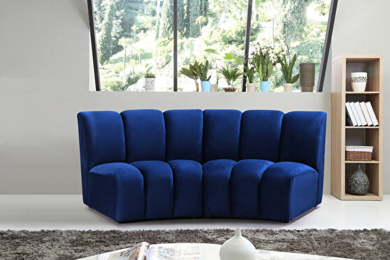 Modular contemporary velvet 2 piece loveseat