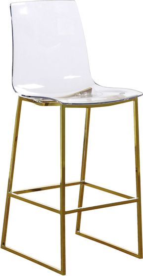 Acrylic / gold bar stool in contemporary style