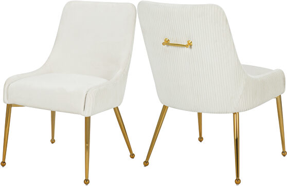 Stylish velvet dining chair pair