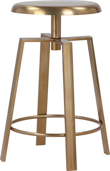 Adjustable gold finish bar stool