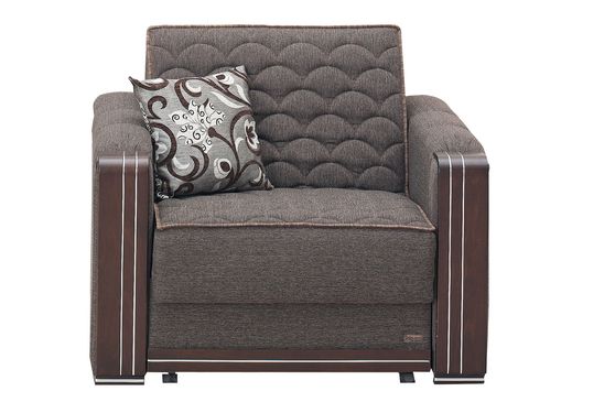 Versatile dark brown/gray chair