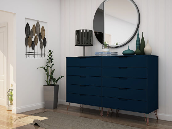 Dressers Bedroom Storage Furniture, Tatiana Midnight Blue Dresser