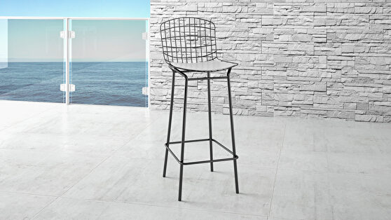 Barstool in silver and white