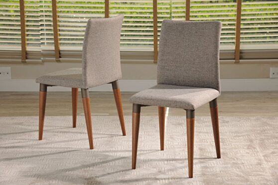 Charles 2-piece dining chair in gray