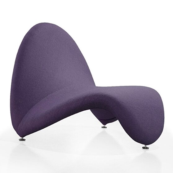 Purple wool blend accent chair