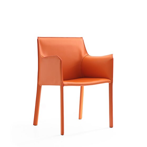 Coral saddle leather armchair