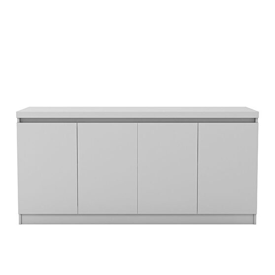 62.99 in. 6- shelf buffet cabinet in white gloss