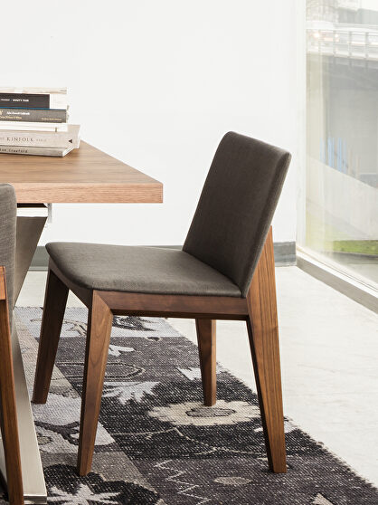 Mid-century modern dining chair gray-m2
