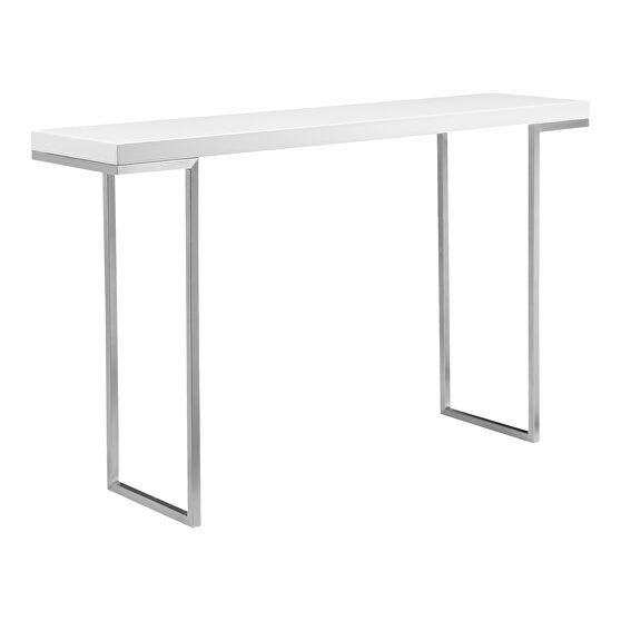 Contemporary console table white lacquer