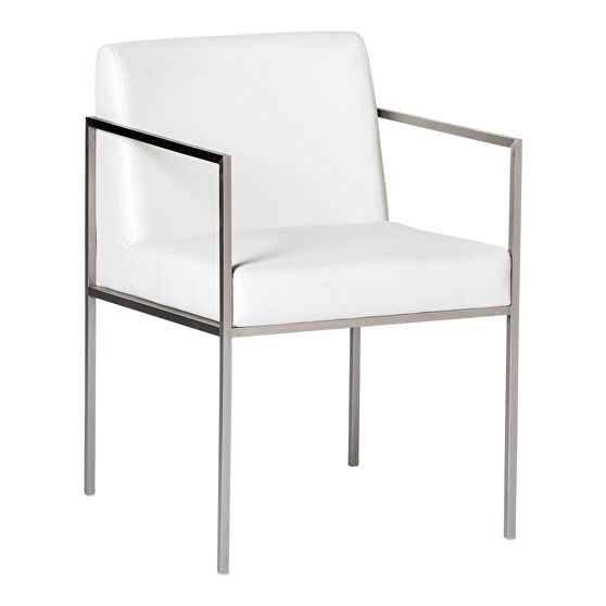 Contemporary arm chair white-m2