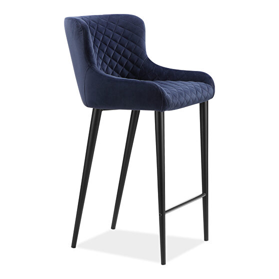 Contemporary counter stool dark blue