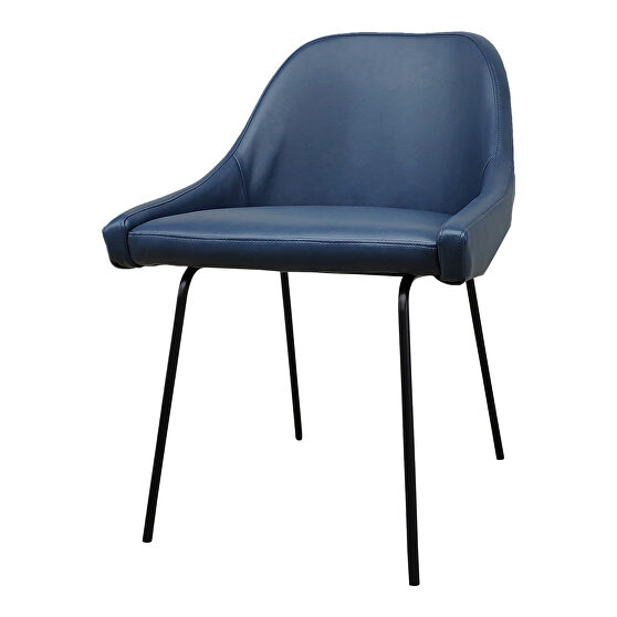 Retro dining chair blue