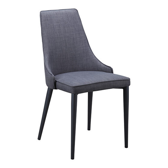 Contemporary dining chair dark gray-m2