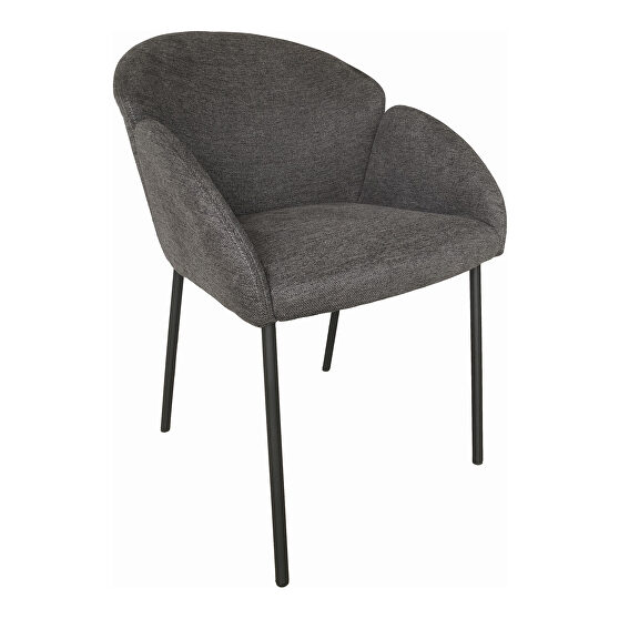 Retro dining chair dark gray-m2