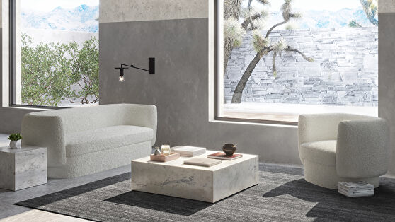 Contemporary sofa maya white