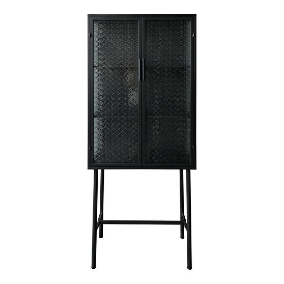 Contemporary metal cabinet black