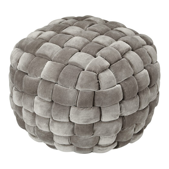 Contemporary pouf charcoal