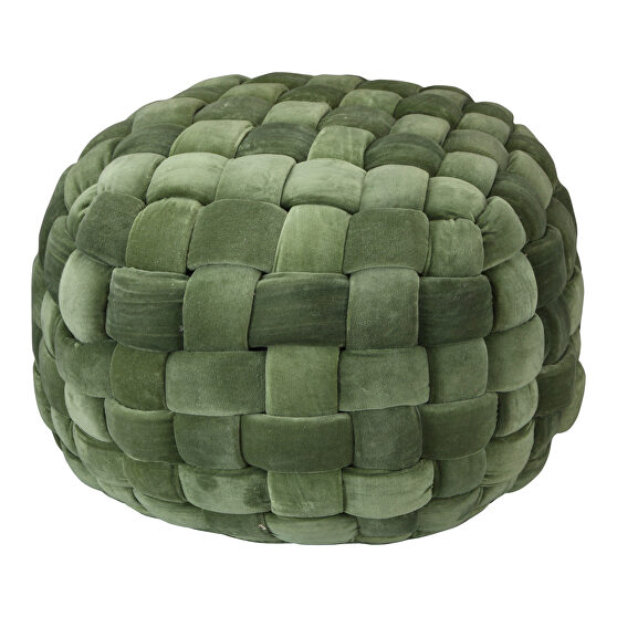Contemporary pouf chartreuse