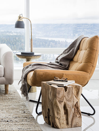 Modern lounge chair tan