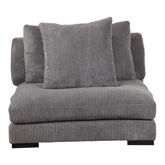 Contemporary slipper chair charcoal