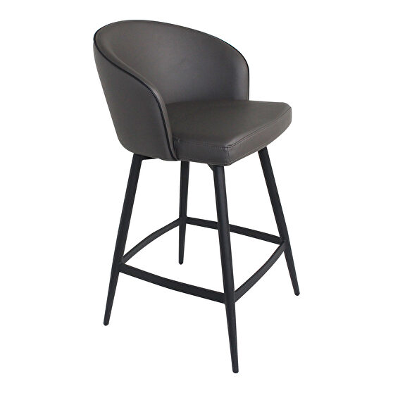Contemporary swivel counter stool charcoal