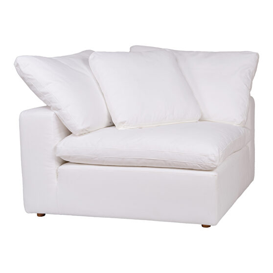 Scandinavian corner chair livesmart fabric cream